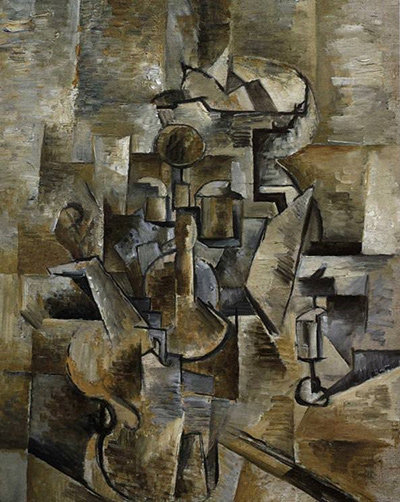 Violin and Candlestick Georges Braque